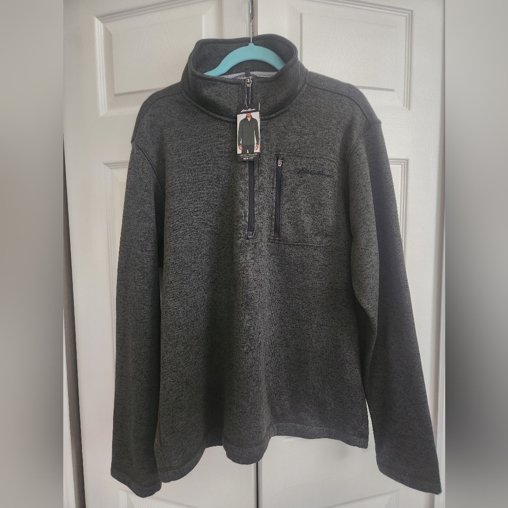 Eddie Bauer Deep Forest Fleece 1/4 Zip Men's Sweater XXL NWT